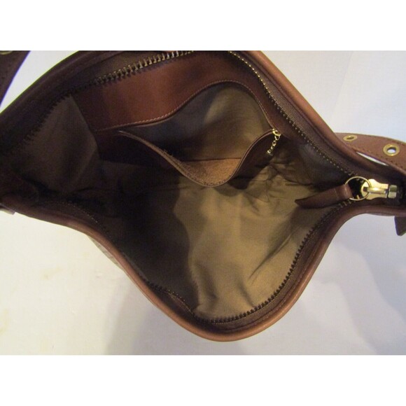 Coach Legacy 9218 Vintage Brown Leather Shoulder Bag Perforated Purse US - Picture 7 of 8